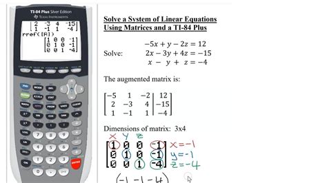 enter  matrix   ti  calculator     solve  system  linear equations