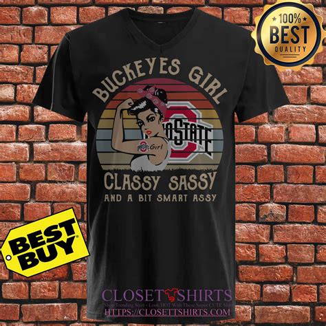 ohio state buckeyes girl classy sassy and a bit smart assy vintage shirt