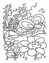 Spring Coloring Pages Great Color Kids Print sketch template