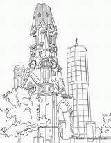 Coloring Pages Germany York Castle Color Berlin Skyline Mets Neuschwanstein Books City Wilhelm Kaiser Places Famous Library Drawing Sketch Use sketch template