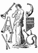 Strumenti Antichi Antiguos Instrumente Instrumenten Oude Instruments Musicali Malvorlage Celti Aulos Ausmalbild Scarica sketch template