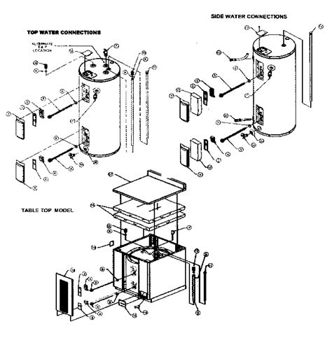 whirlpool water heater parts diagram