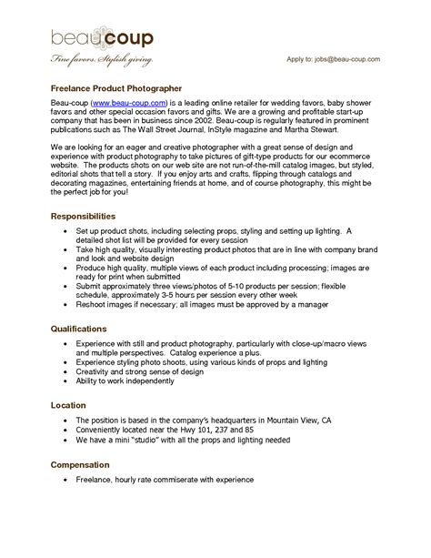 resume   photographer freelance photographer resume freelance