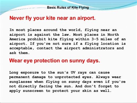 kite flying rules