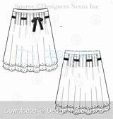Skirt Flat Sketches Fashion Skirts Sketch Bottoms Template sketch template
