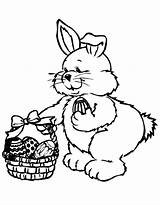 Basket Easter Bunny Coloring Pages Cliparts Holding Printable Getdrawings Library Favorites Add sketch template