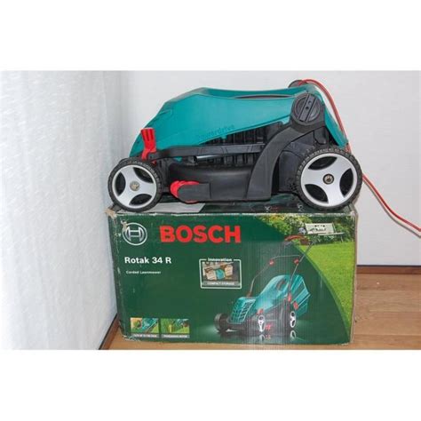 bosch rotak   electric rotary lawn mower cutting width  cm  volts   usa