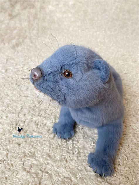 realistic toy blue mink   cm   order etsy