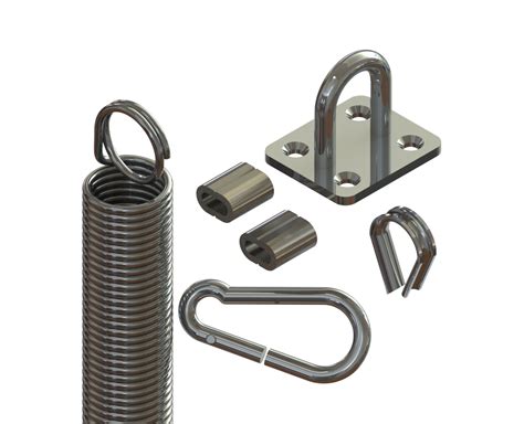 tension spring kit cw  mm stainless cable rt  retractable tarps