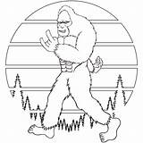 Coloring Bigfoot Sasquatch Dibujos Growingupsc sketch template