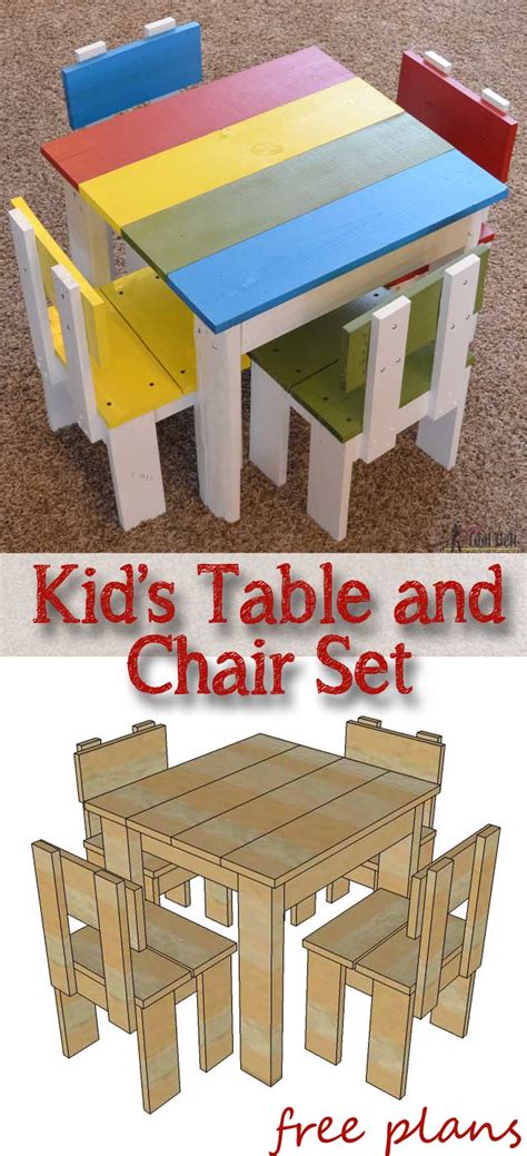 simple kids table  chair set  tool belt