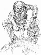 Predator Witcher Tdm Designlooter Alien Aliens sketch template