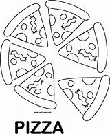 Pizza Coloring Pages Food Foods Sheet Clipart Favorite Color Kids Printable Pie Crayola Paint Sheets Whole Preschoolers Slice Printables Pyramid sketch template