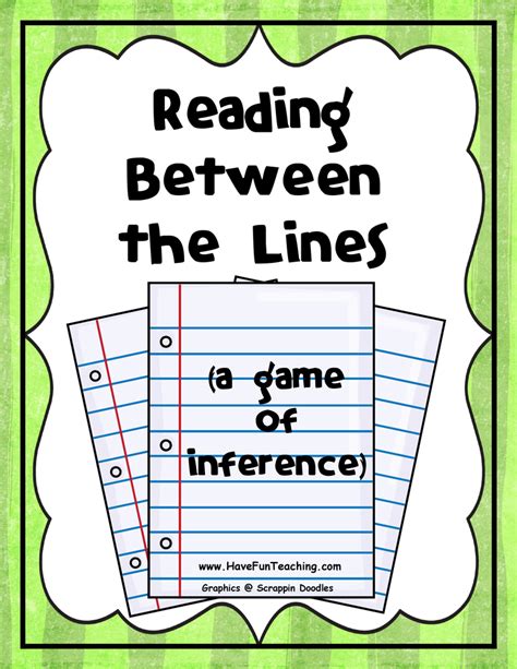 Inference Activities Free Worksheets