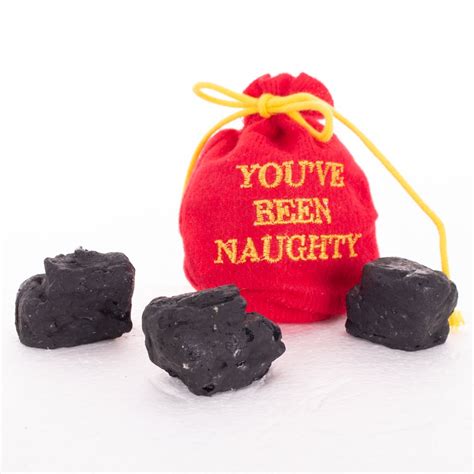 Fun Christmas You Ve Been Naughty Bag Of Coal 4pc 4 5