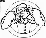 Popeye Sailor Man Coloring Pages Cartoon Character Drawing Printable Characters Miscellaneous Getdrawings Clipart Game sketch template