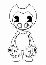 Bendy Smiling Coloring Categories sketch template