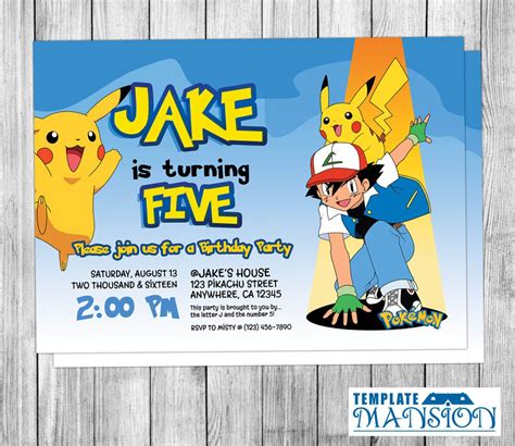 save   code save  pokemon birthday invitations bring