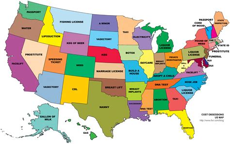 america map  states