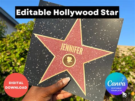 blank hollywood star template