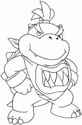 Bowser Mario Coloring Pages sketch template