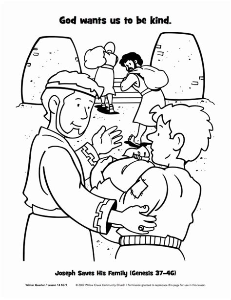 coloring pages joseph forgives  brothers