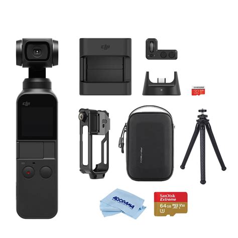 dji osmo pocket  axis gimbal stabilized handheld camera bundle  pgytech carrying case
