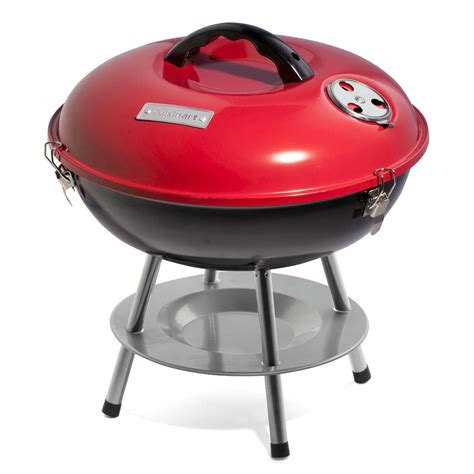 cuisinart   portable tabletop charcoal grill red ccg rb