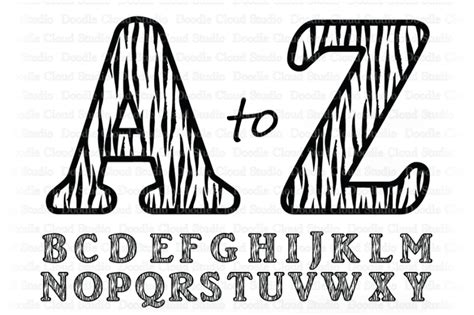 tiger alphabet svg tiger letters svg tiger alphabet clipart  doodle
