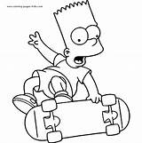 Coloring Pages Cartoon Simpsons Color Printable Character Sheets Kids Sheet Characters Found sketch template