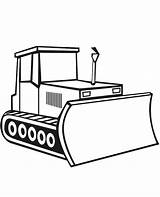 Bulldozer Coloring Digger Drawing Pages Construction Simple Work Colouring Print Preschool Clipart Template Sketch Color Tractor Kids Size Truck Button sketch template
