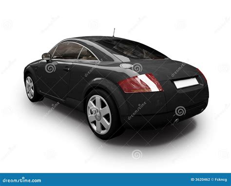 isolated sport black car  view stock photography image