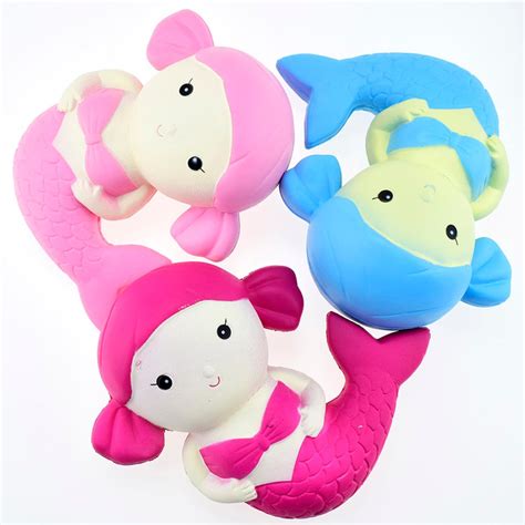 cm toys big squishi mermaid colourful squishi jumbo stress relief licensed super cute lot