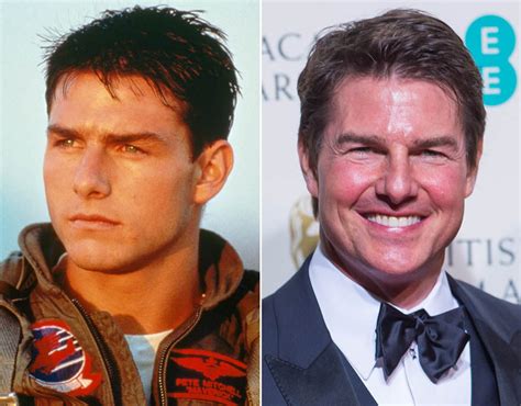 Movie Star Tom Cruise In 1986 S Top Gun And In 2016 Celebrities Then