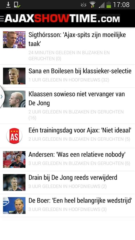 ajax showtime android apps  google play