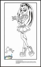 Coloring Pages Monster High Frankie Stein Cartoon Ultimate Teamcolors Bookmark Title Read sketch template