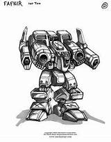 Coloring Mechwarrior Mech Robots Robot Drawings War Mecha Drawing Master Weapons Sketch Crafts Paper Favorite Things Style Mechs sketch template