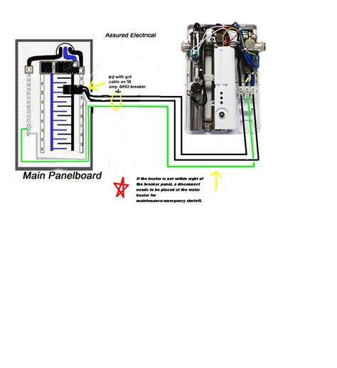 wiring  hot water heater diagram