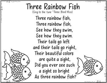 rainbow fish pocket chart activity  judy tedards tpt