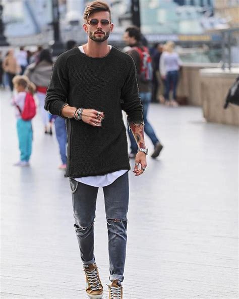 basic slim long sleeve sweater men fashion casual outfits casual