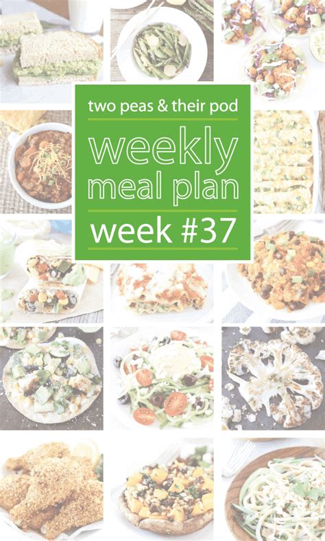 weekly meal plan week   peas  pod