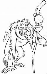 Rafiki Lion King Coloring Pages Colouring Monkey Disney Sketch Characters Simba Gif Drawings Sheets Book Template Bing sketch template