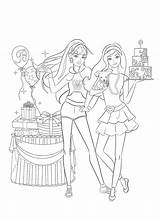 Barbie Coloring Pages Birthday Colouring Cake Party Disco Print Ways Many There These So sketch template