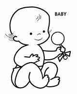 Coloring Baby Pages Printable Rattle Kids sketch template