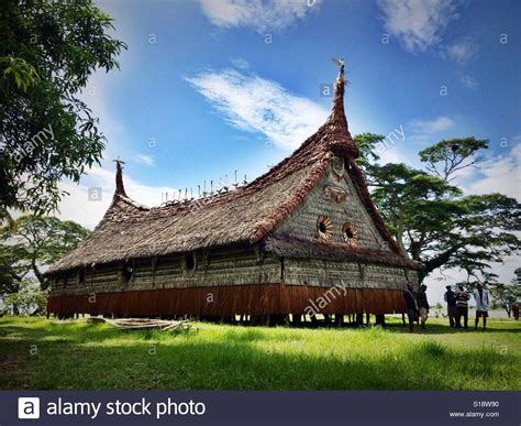 A Traditional Spirit House In The Papua New Guinea Village