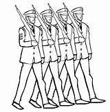 Remembrance Soldiers Marching Coloring Clipart Pages Veterans Drawing Cliparts Soldier Sheets Group Military Autism Resources Library Choose Board sketch template