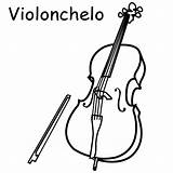 Violonchelo Violonchelos Musica Violoncel Contrabaix sketch template