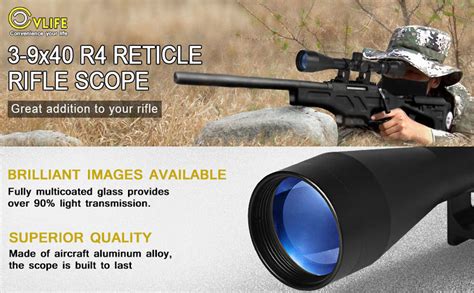 Cvlife Tactical 3 9x40 Optics R4 Reticle Crosshair Air Sniper Hunting