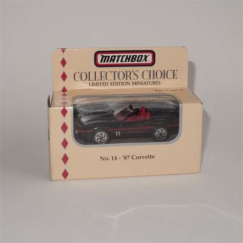 Matchbox Collectors Choice No 14 1987 Chevrolet Corvette Open Top Black