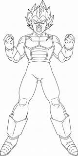 Vegeta Super Blue Saiyan Lineart Brusselthesaiyan Deviantart Anime Manga Digital sketch template